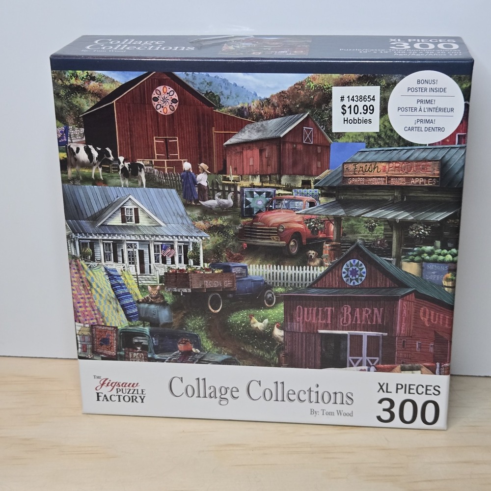 TheJigsaw Puzzle Factory. Collage Collections Tom Wood 300PC XL Pieces NIB